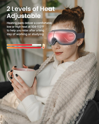 RENPHO Eye Massager with Heat, Valentines Day Gifts for Her Him Birthday Gifts for Women Mom, FSA Eligible HSA Eye Mask for Migraine,Sleep Mask for Dry Eyes Relax, Handheld Massager Eyeris 1