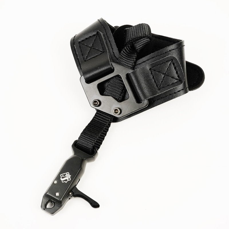 LWANO Archery Compound Bow Release Aids Trigger Adjustable Wristband Release Aids for Adults Youth Kids Hunting Shooting Accessories (Black)