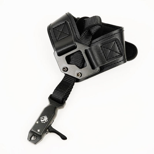 LWANO Archery Compound Bow Release Aids Trigger Adjustable Wristband Release Aids for Adults Youth Kids Hunting Shooting Accessories (Black)