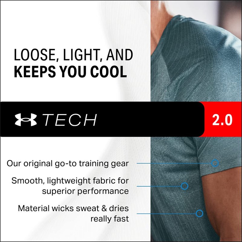 Under Armour Men's Tech 2.0 Short-Sleeve T-Shirt, Dark Maroon (602)/White, Small