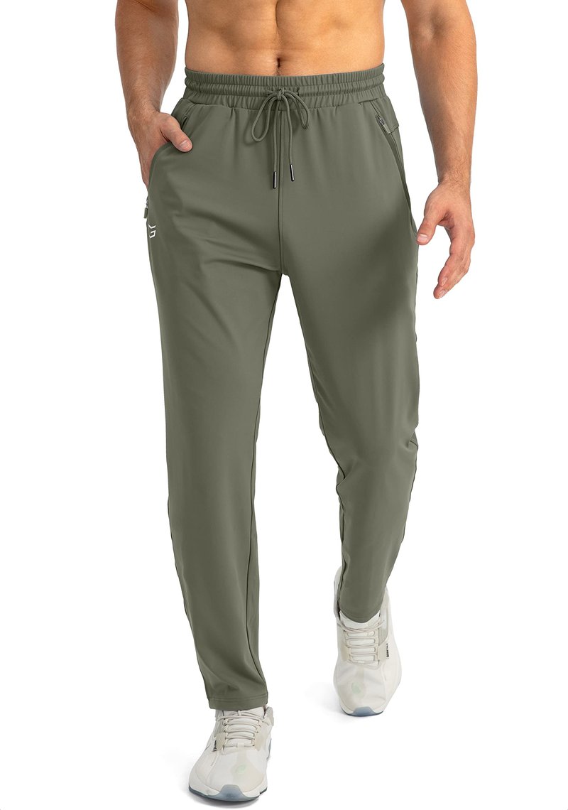 G Gradual Men's Sweatpants with Zipper Pockets Tapered Joggers for Men Athletic Pants for Workout, Jogging, Running (Sage Green, 3X-Large)