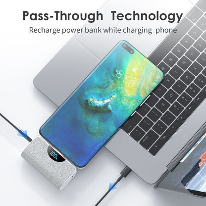 Mini Portable Charger USB-C Power Bank 5200mAh,Ultra Compact LCD Display Battery Pack Backup Charger Compatible with iPhone 17/17 Air/17 Pro/17 Pro Max/16/16 Plus/16 Pro Max/15 Series,Samsung-Green