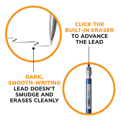 BIC Xtra-Precision Mechanical Pencils with Erasers, Fine Point (0.5mm), 24-Count Pack Mechanical Drafting Pencil Set