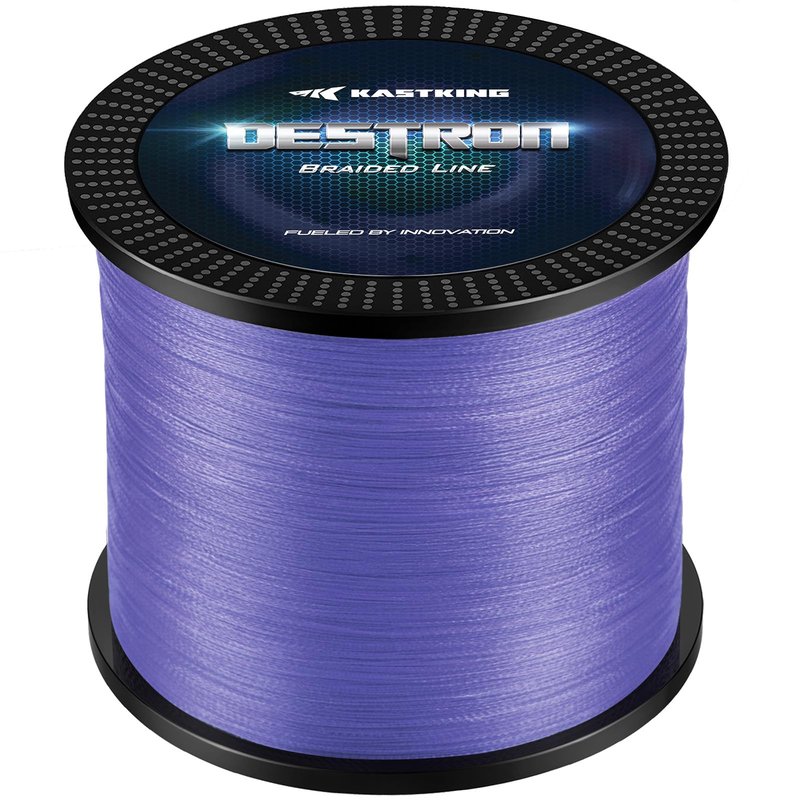 KastKing Destron Braided Fishing Line, Purple, 4 Stands, 20LB, 600Yds