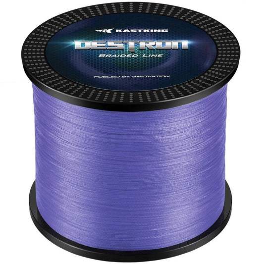 KastKing Destron Braided Fishing Line, Purple, 4 Stands, 20LB, 600Yds