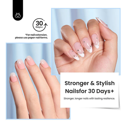 Beetles Builder Gel Set,3 Pcs 8 in 1 Nail Strengthening Apex Building Extension for Beginner DIY Salon at Home,Clear Builder Nail for Nails with Base and Top Coat Gel,UV & LED Lamp Needed