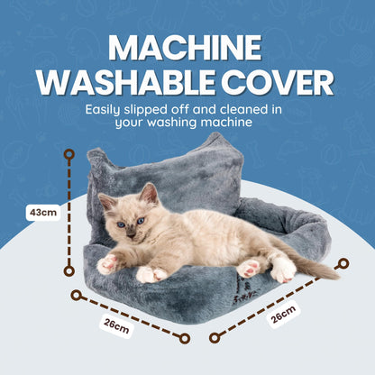 Fur & Bone Cat Radiator Bed, Cat Bed | Warm Fleece Cat Hammock With Washable Fleece Cover | Hanging Radiator Cat Bed | Cat beds For Indoor Cats, Cat Accessories for Kittens & Cats (50x43x26cm)
