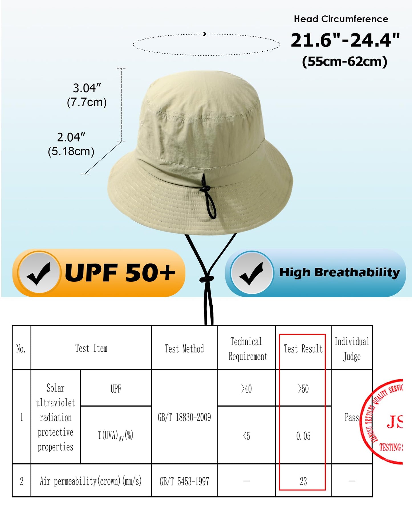 Water-Resistant Bucket Hat for Women Men Rain Hat UPF 50+ Boonie Sun Hat Foldable Summer Floppy Fishing Safari Hats Light Green