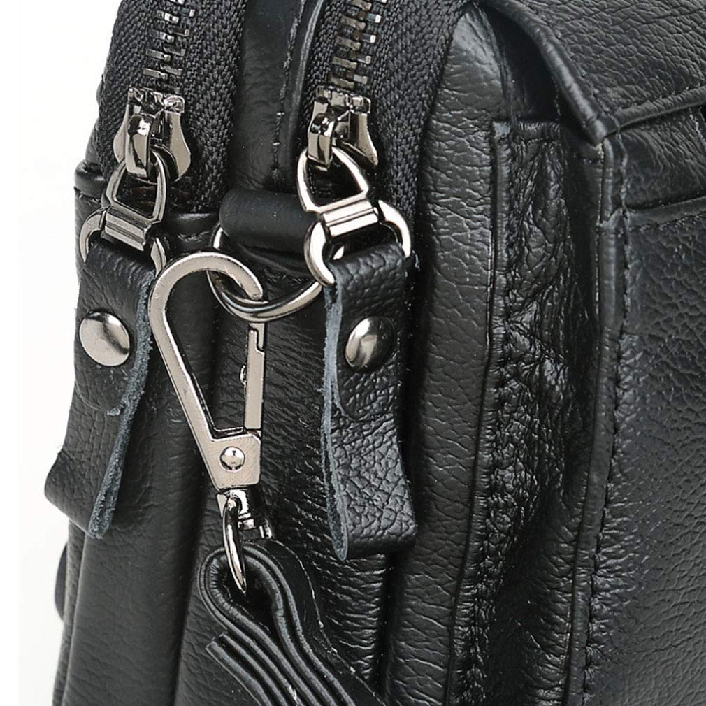 KPYWZER Leather Clutch Purse Wallet Men Wrist Bag, #00black, Business
