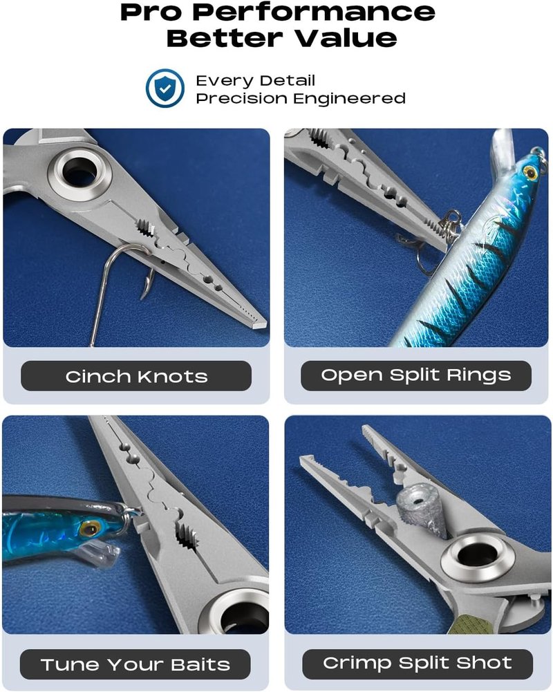 Anti-Twist Fishing Pliers - Multi-Function 7.1" Saltwater Tool | 17-4 Stainless Steel, G10 Handles