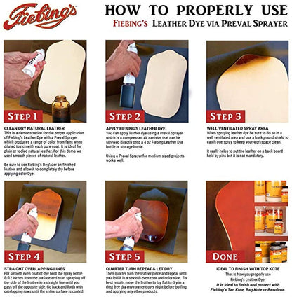 Fiebing's Leather Dye (4 Fl Oz, Turquoise) - Alcohol-Based, Penetrating, Permanent Dye for Shoes, Boots, Belts, Bags, Furniture - Includes Wool Dauber Applicator - Recolor & Restore Leathercraft