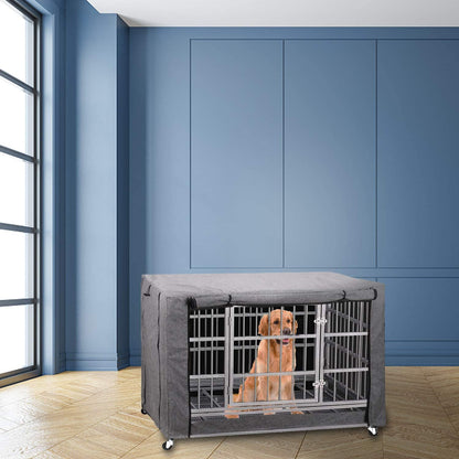 Chengsan Durable Windproof Dog Crate Cover for Metal Crate Indoor Outdoor Protection