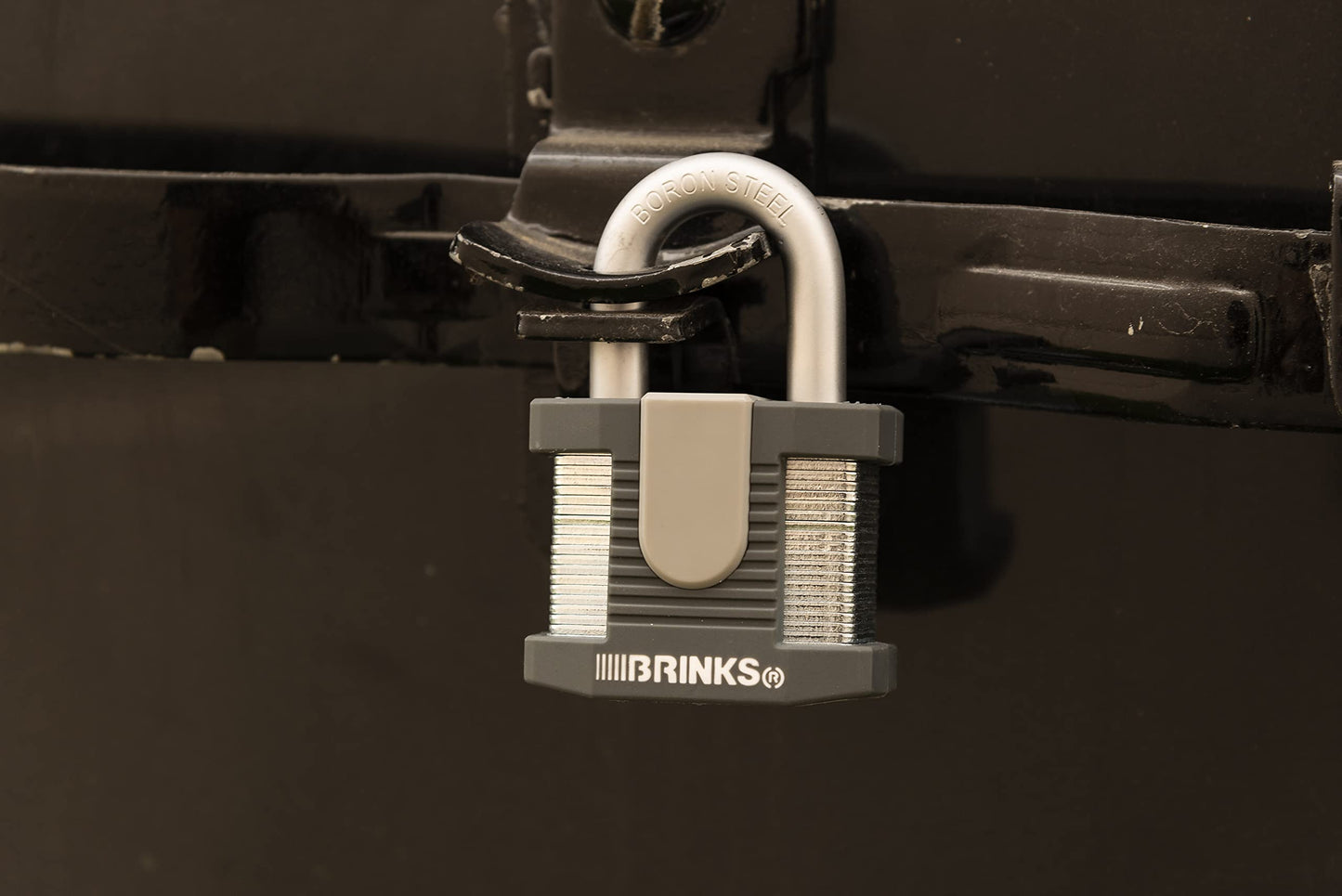 BRINKS - 50mm Commercial Laminated Steel Keyed Padlock - Solid Steel Body with Boron Steel Shackle, Chrome