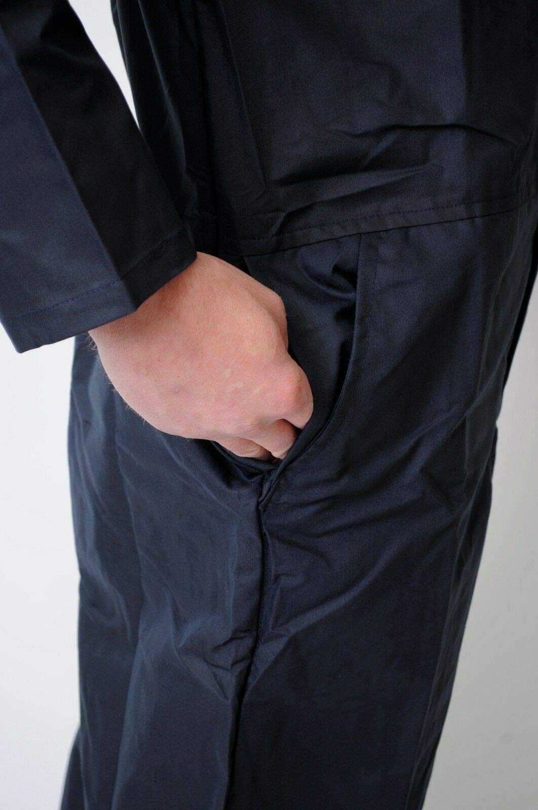 GRS Mens C2 Dark Navy Work Overall - Protective Coverall Workwear Boiler Suit for Mechanics Workshop Warehouse College Student Garages DIY (Medium - 42" Chest)