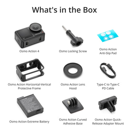 DJI Osmo Action 4 Standard Combo, 4K/120fps Waterproof Action Camera with a 1/1.3-Inch Sensor, Stunning Low-Light Imaging,10-bit & D-Log M Color Performance, Long-Lasting 160 Mins, Outdoor Camera