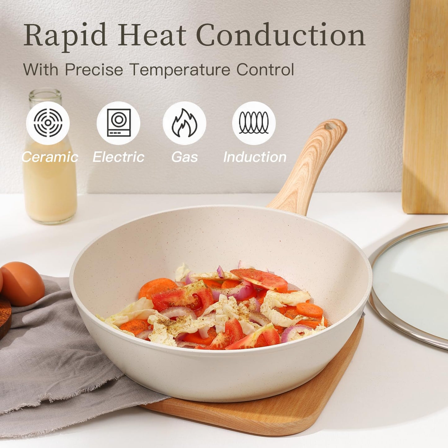 16PCS Pots and Pans Set Non Stick Cookware Set Nonstick with Cooking Set