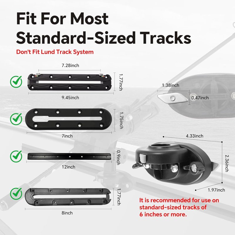 Fishing Rod Holder Kit - Universal Fit for Kayak & Boat | 360-Degree Adjustable Powerlock Design