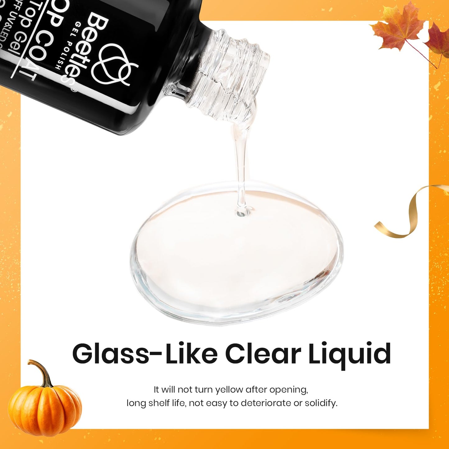 Beetles 3Pcs 15ml Builder Nail Gel with No Wipe Top Coat Gel Nail Polish and Base Coat Halloween Set for Nails Shine Finish and Long Lasting Nail Protection UV/LED Lamp Needed Gift for Women