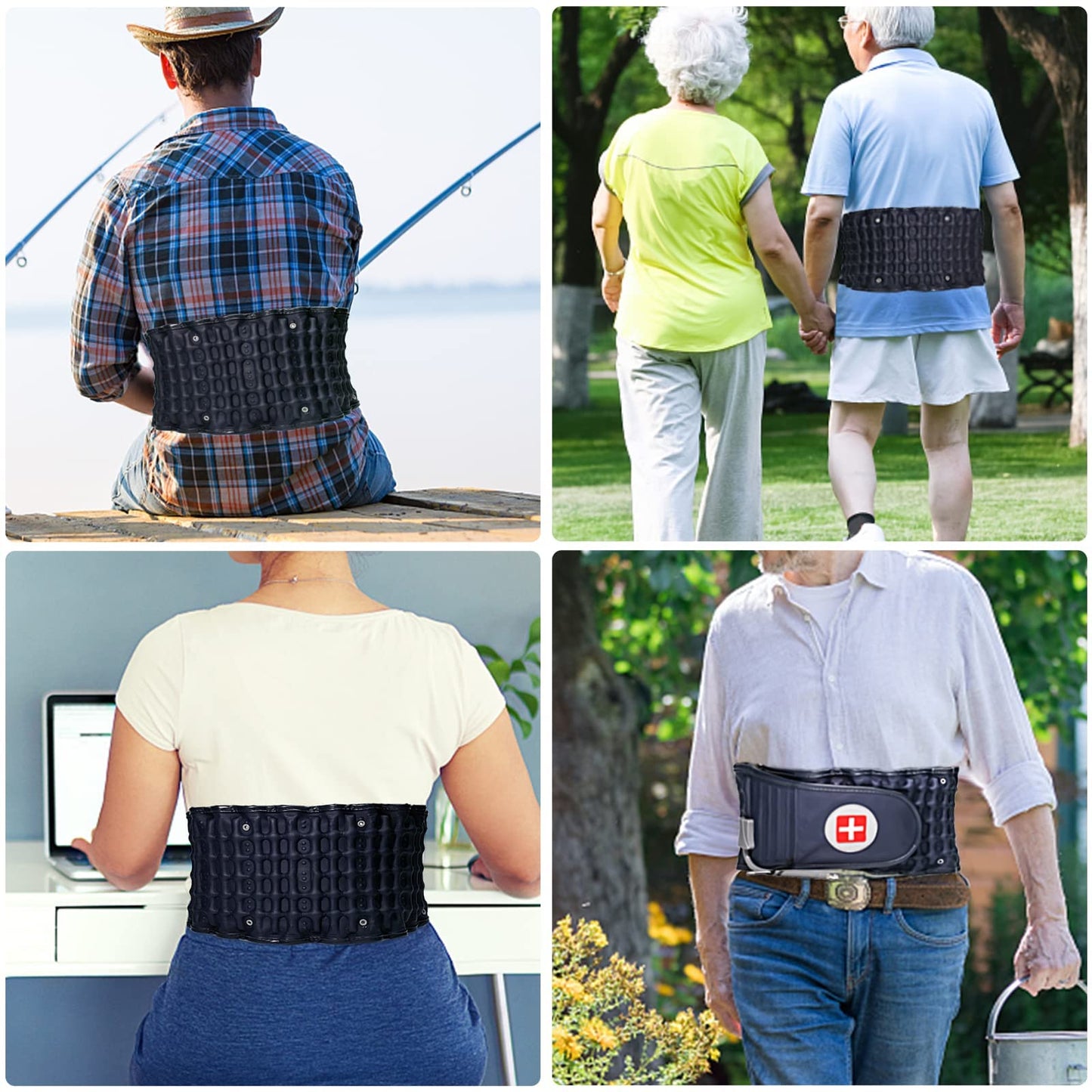 Kabandn Decompression Back Belt, for Lower Back Pain Relief Lumbar Decompression Belt, Men and Women Lumbar Traction Device (29-49 inch Waists)