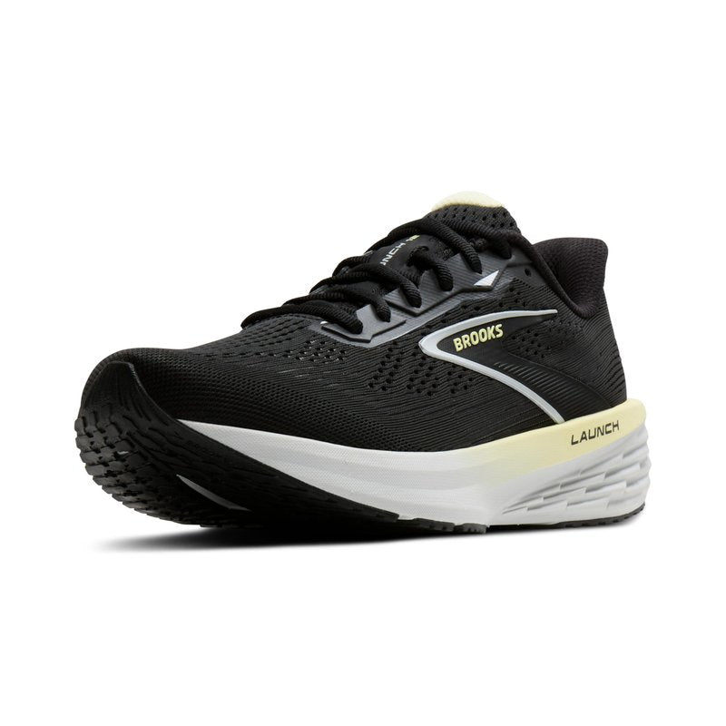 Brooks Women’s Launch 12 Neutral Running Shoe - Black/Luminary/Oyster - 8 Medium