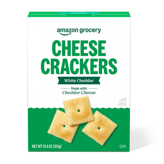 Amazon Brand – Happy Belly White Cheddar Cheese Cracker, 12.4 ounce (Pack of 1)