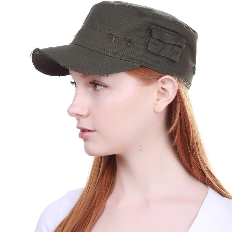 KBK-1465 OLV M Cadet Army Cap Basic Everyday Military Style Hat (Now with STASH Pocket Version Available)