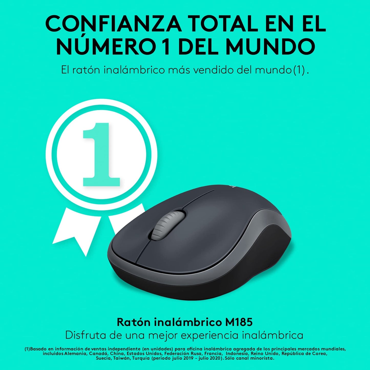 Logitech K120 Wired Business Keyboard, Black & M185 Wireless Mouse, 2.4GHz with USB Mini Receiver, 12-Month Battery Life, 1000 DPI Optical Tracking, Ambidextrous, Grey