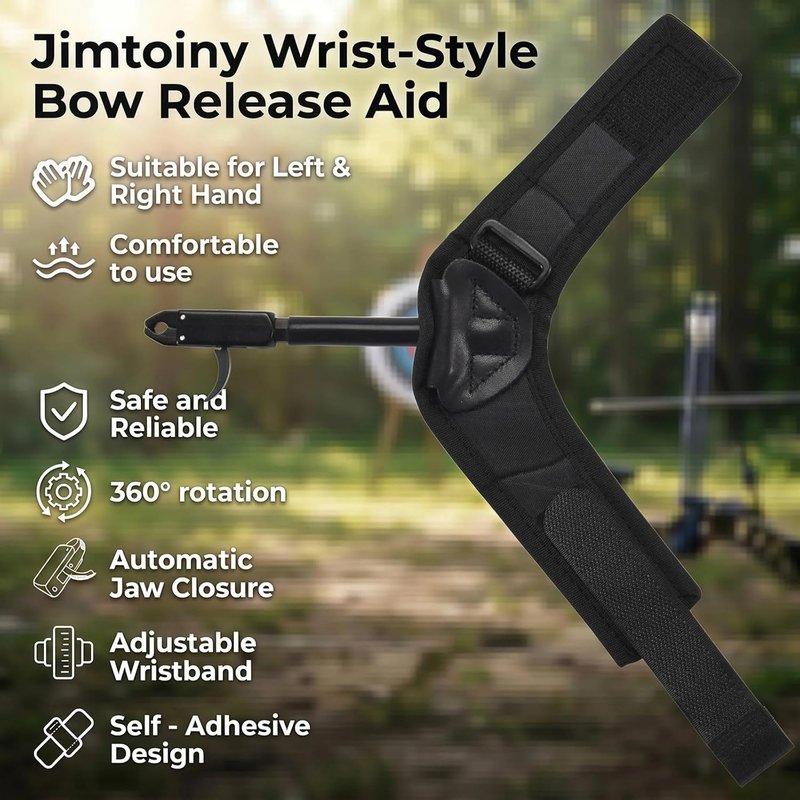 Archery Bow Release - Adjustable Wrist Strap Release Aid for Compound Bows | Fits Youth & Adults, Left/Right Hand