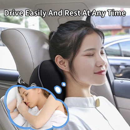 SPRFUFLY Make Relaxing Car Headrest Pillow, Car Pillow for Driving with Adjustable Strap, Breathable Removable Cover & Ergonomic Design - Softness Travel Car Neck Support Pillow(Black, 1PC)