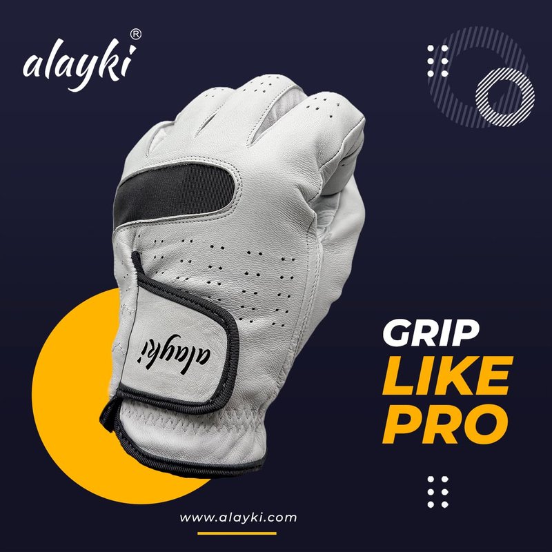 Premium Golf Glove for Left Hand - 100% Natural Sheep Leather - Superior Grip & Comfort - Lightweight, Breathable, Durable - Ideal for Golfers of All Levels - Flexible Fit for Men & Women (Large)