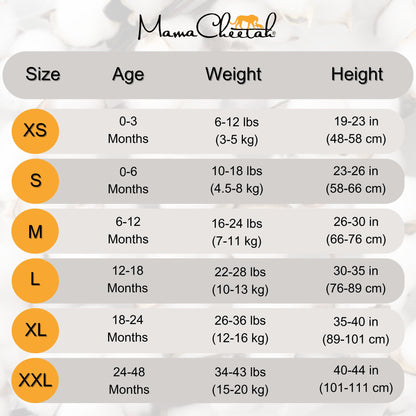 Mama Cheetah Baby Sleep Sack 2.5 TOG, Winter Baby Sleeping Bag with 2-Way Zipper, Organic Cotton Swaddle Transition Wearable Blanket for Boy Girl Infant Toddler, 6-12 Months, 1-Pack