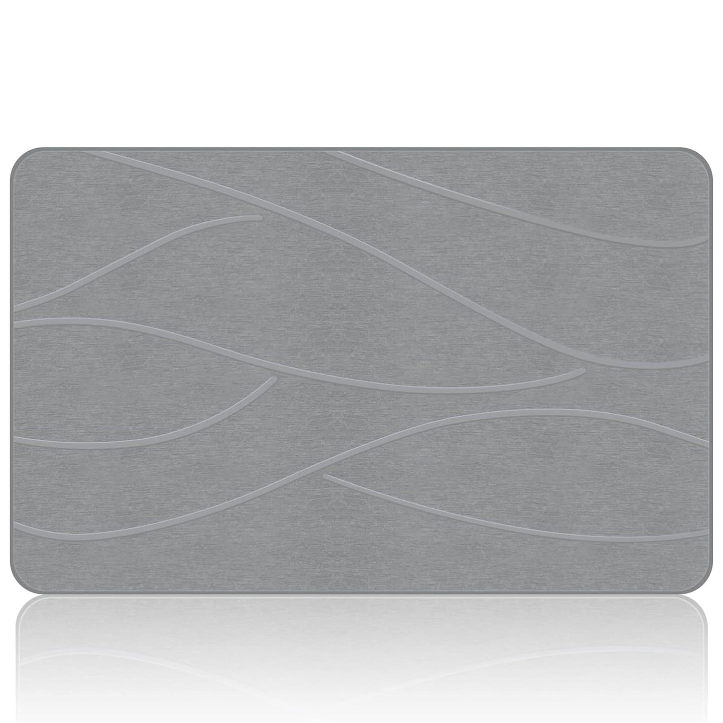 IDYFODOL Diatomite Stone Bath Mat Super Absorbent Quick Dry Easy to Clean Non Slip Versatile Mat for Bathroom, Kitchen, and More - 40x60 cm (Diatomite, Grey)