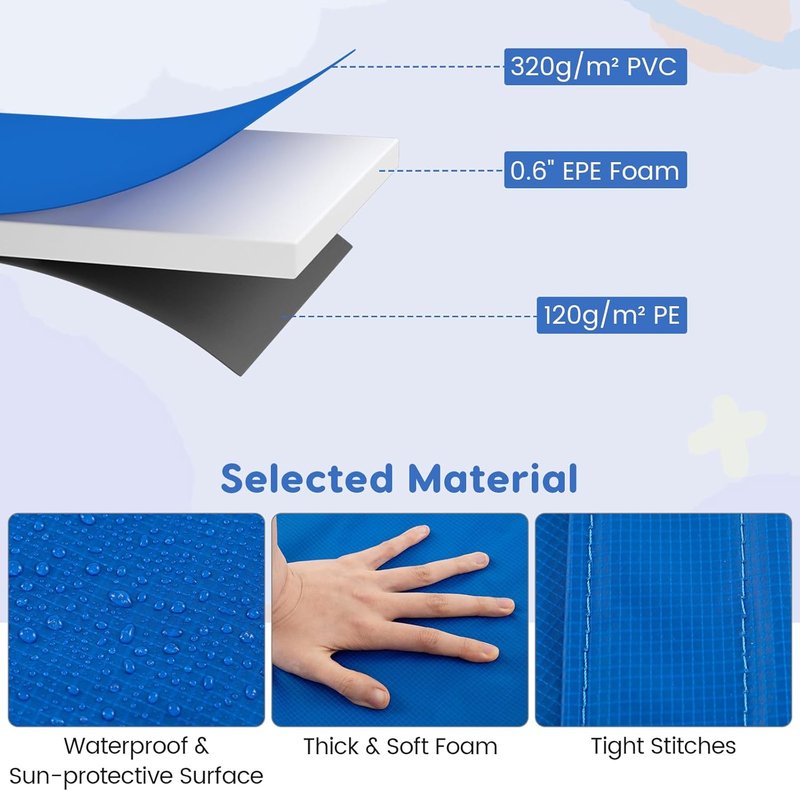 Trampoline Replacement Safety Pad - Waterproof & Durable | Fits 8ft-16ft Sizes