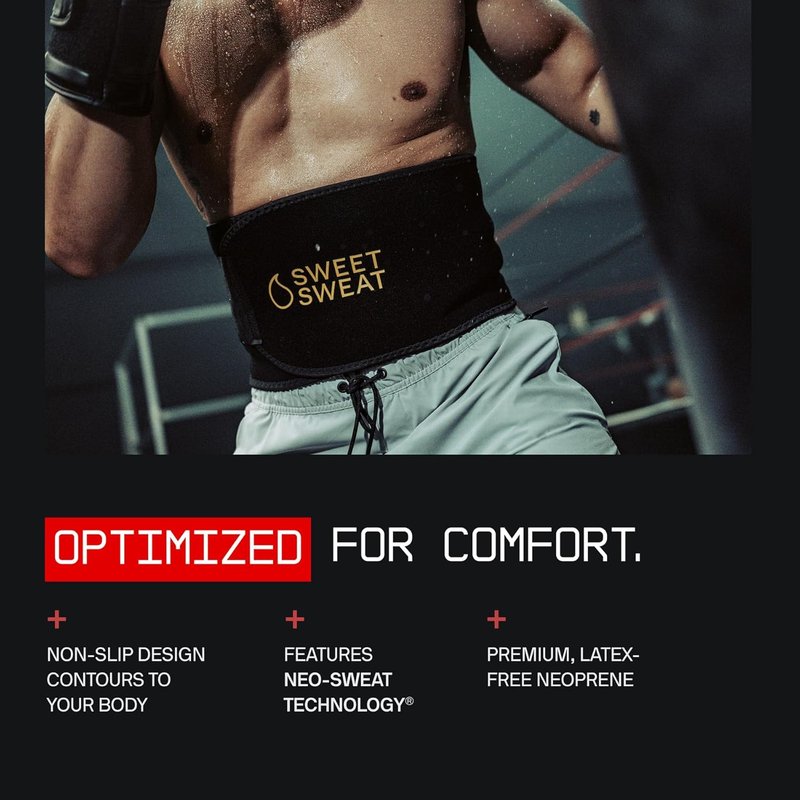 Sweet Sweat Waist Trimmer - Premium Fitness Belt for Enhanced Sweat | 5 Adjustable Sizes for Men & Women