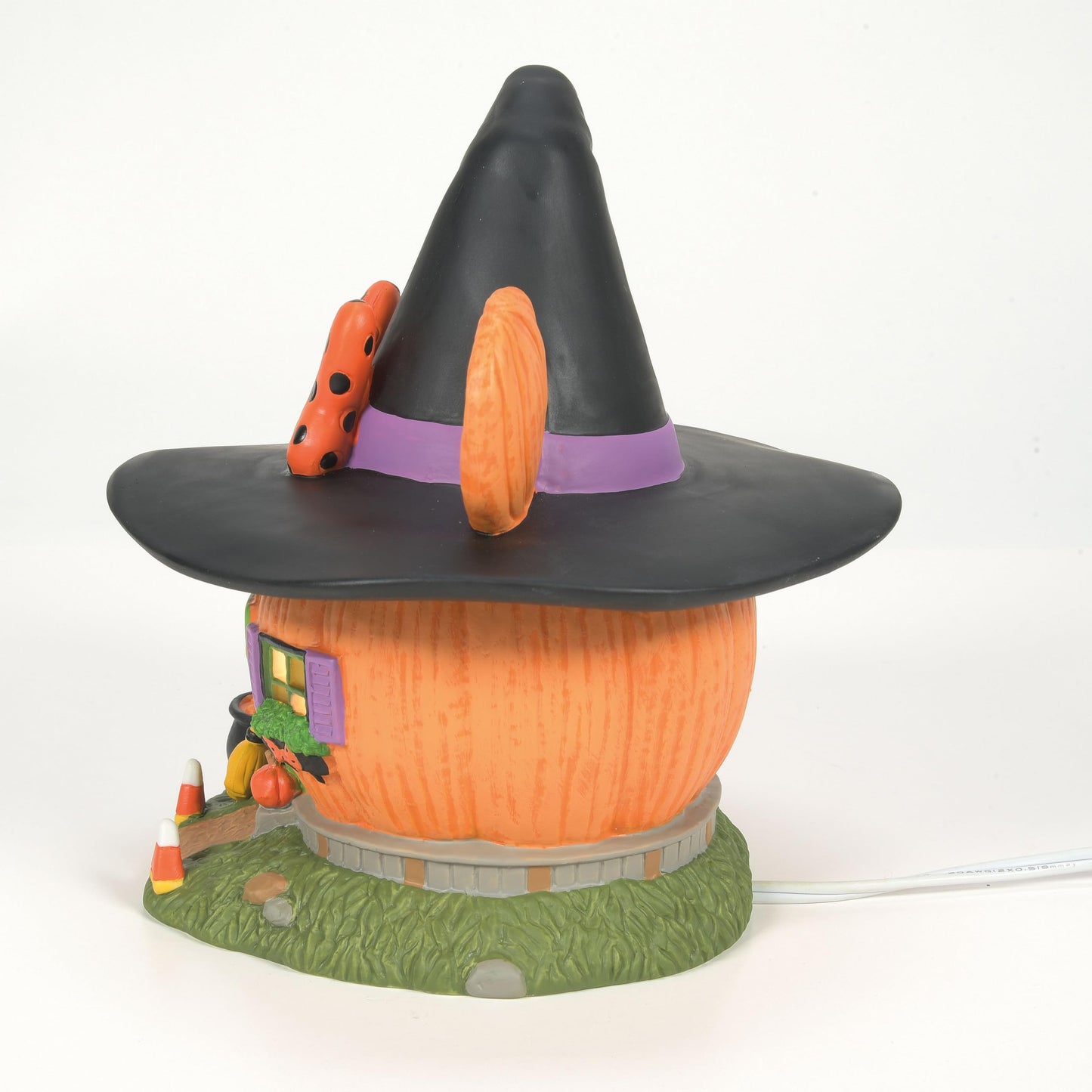 Department 56 Disney Village Halloween Minnie Mouse Pumpkintown House Lit Building, 7.76 Inch, Multicolor