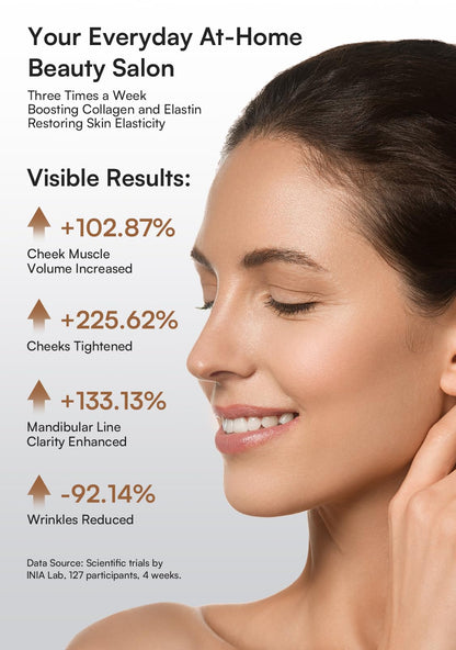 INIA 3-in-1 Red Light Therapy for Face and Neck Facial Massager True Beauty Glow Device, Lifting & Firming Skincare Tool