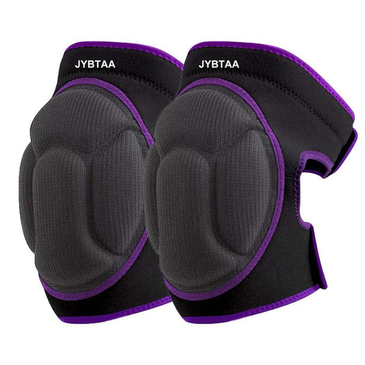 JYBTAA Knee Pads for Women Cleaning House Floors, Adult Knee Pads for Kneeling Housework Men, Soft Gardening Kneepads for Scrubbing Floors Carpet Installation, Adjustable Knee Cushions for Work, Purple M (1 Pair)