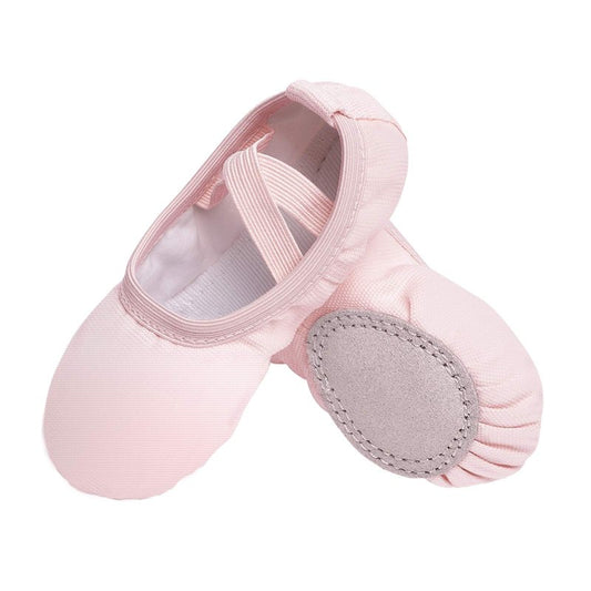 Stelle Canvas Ballet Shoes Toddler Girls Ballet Slippers No-Tie Boys Dance Shoes(Ballet Pink,6MT)