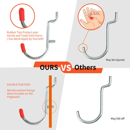 FALPRO 240PCS Pegboard Hooks Assortment, Pegboard Organizer Kit with Bins, Cups, 1/8 and 1/4 inch Hooks for Hanging Tools, Garage Wall Organization