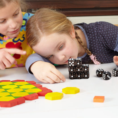GWHOLE 12 Pcs Standard Game Dice Set, 6-Sided Black Mini Dice for Board Game Math Teaching Project,(Round Corner)