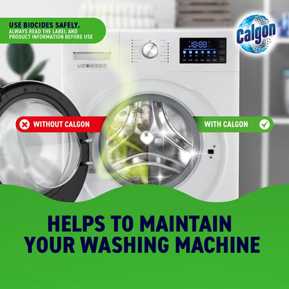 Calgon Antibacterial Washing Machine Cleaner & Water Softener Gel, 750ml, Pack of 6, Kills 99.9 percent of Bacteria in Your Washing Machine, Limescale and Rust Remover, Deep Clean, 90 Washes