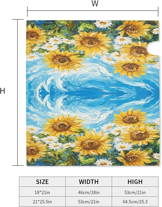 Mailbox Covers Sunflower Daisy Flower Art Magnetic Letter Post Box Cover Standard Size 21 x 18 Inch Garden Yard Home Decorative