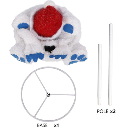 Glintoper Lighted Christmas Decorations, Pre-Lit Pop Up Plush White Bear with Built-in Lights, Collapsible and Easy-Assembly, Light Up Polar Bear for Indoor Outdoor Holiday Xmas New Year Winter Decor