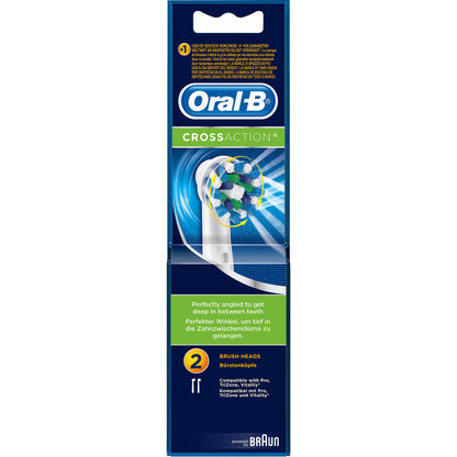 Oral B Cross Action Electric Toothbrush Replacement Brush Heads Refill, 4Count