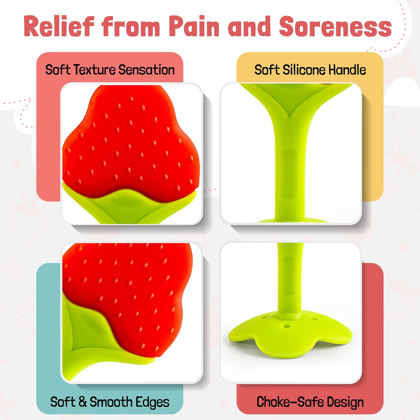 Baby Teething Toys 6-Pack | Newborn Teether Set | Food Grade Silicone | Freezer Safe | Soothing & Calming | BPA-Free | Frozen Teething Toys for Babies 0-6 Months | Essential Baby Gear