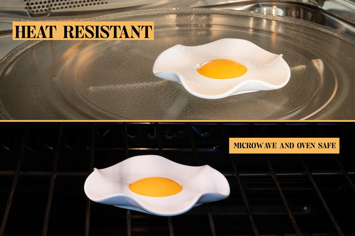 Fried Egg Ceramic Spoon Rest for stove top and kitchen counter | Large and Dishwasher-Safe Sponge holder | Home & kitchen decor | Kitchen Gifts for women | House warming gifts new home