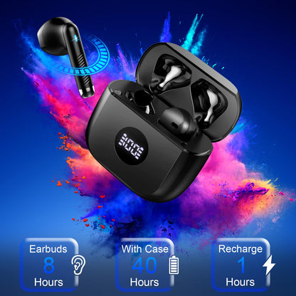 Wireless Earbuds, Bluetooth 5.4 Headphones in Ear with 4 ENC Noise Cancelling Mic, Bluetooth Earbuds 40H Playtime, Ear Buds HiFi Stereo Deep Bass Wireless Earphones, IP7 Waterproof, USB-C Fast Charge