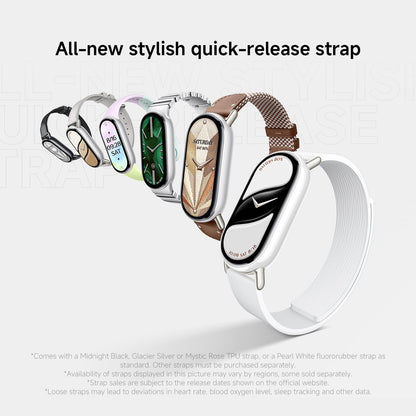 Xiaomi Smart Band 10 Fitness Tracker, 1.72" AMOLED Display, 21-Day Battery Life, 150+ Sports Modes, Heart Rate & Sleep Monitoring, Electronic Compass, 5ATM Waterproof, 2-Year Warranty – Glacier Silver