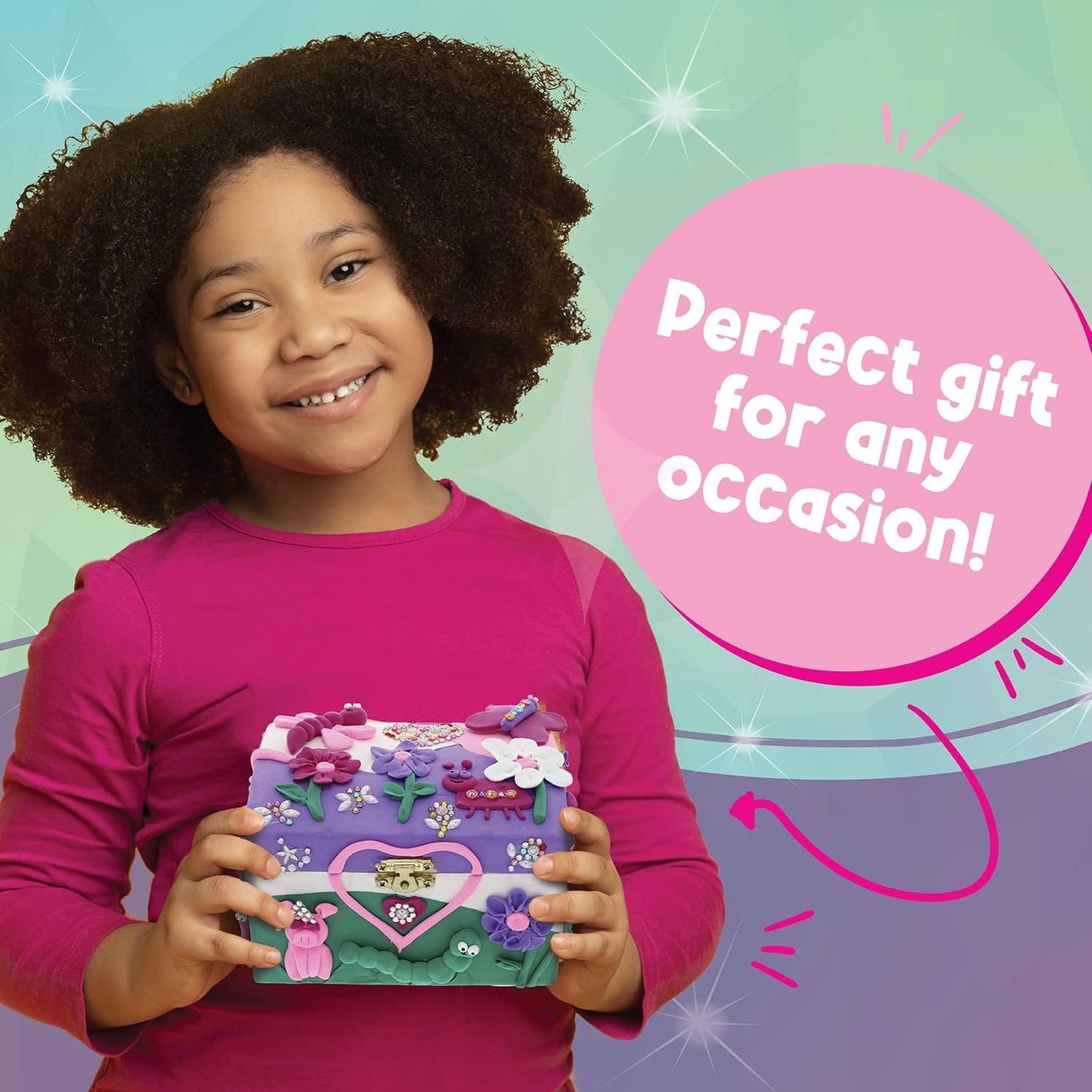 PURPLE LADYBUG Decorate Your Own Jewellery Box - Craft Kits for Kids, Ideal 7 Year Old Girl Gifts, Birthday Presents Ages 6-12, Girls Jewellery Box