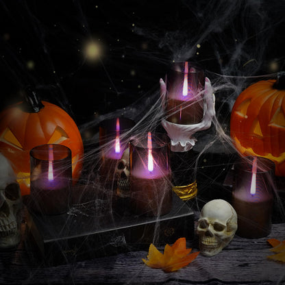 kakoya Flameless Candles Upgraded Realistic Flickering Flame,Battery Operated LED Candles with Remote Timers,Acrylic Electric Candles Set of 3(D 3" xH 4" 5" 6")（Grey）